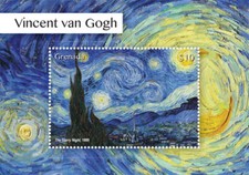 Grenada 2015 - Vincent Van Gogh The Starry Night Art - Souvenir Stamp Sh