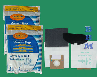 10 Hoover R30 Vacuum bags & filters S1361 40101002 Fits Eureka L, Johnnyvac Bee