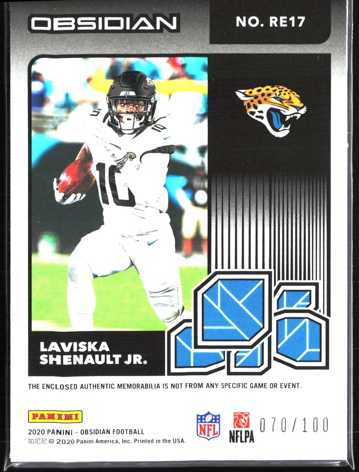 2020 Panini Obsidian #RE17 Laviska Shenault Jr. Rookie Eruption #/100 - Image 2 of 2