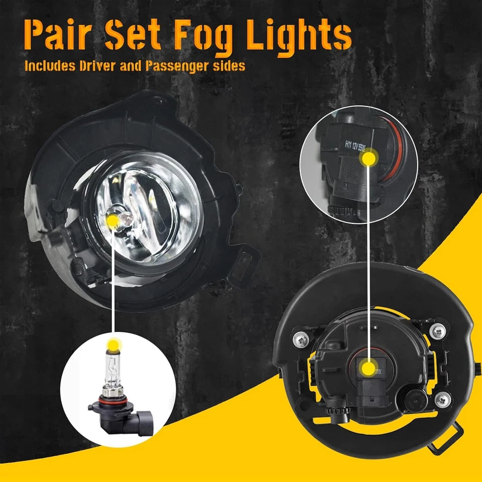 For 2005-2009 Nissan Frontier 2005-2012 Pathfinder Fog Lights Bumper Lamps - Изображение 4 из 4