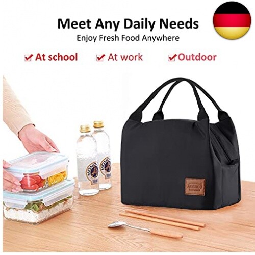 Wiederverwendbare Lunch-Tasche – Isoliert & Wasserabweisend – Braun – 22x25x16 Cm