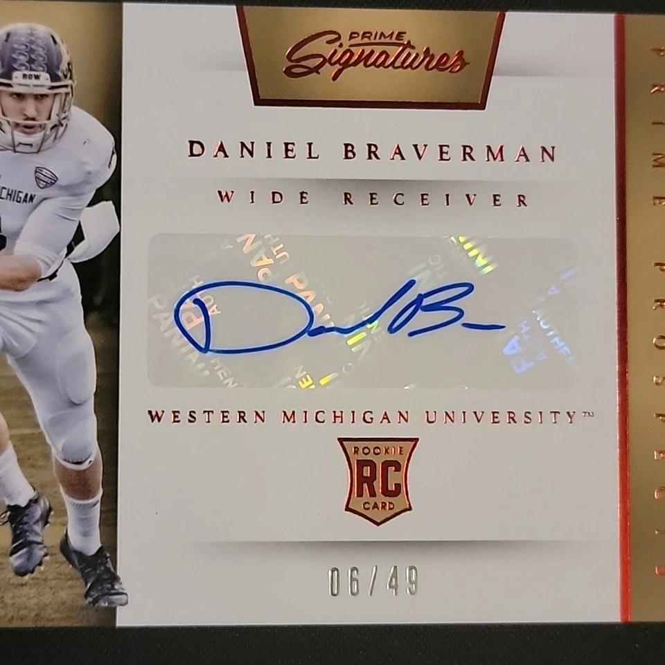 2016 Prime Signatures Daniel Braverman Prime Prospects Red RC Auto /49 - Image 2 of 4