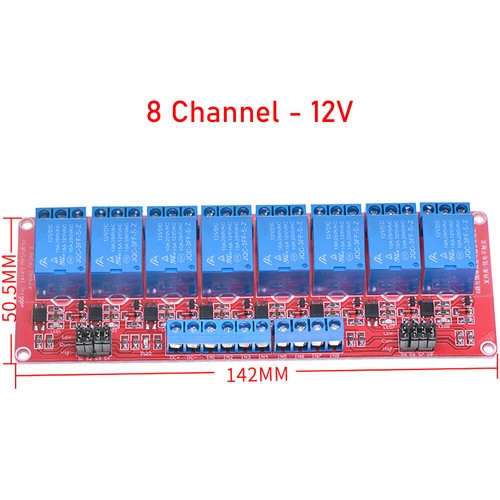 1/2/4/6/8-Kanal Relais Modul 5V 12V 24V Optokoppler Relaiskarte Relaisplatine - Picture 25 of 26