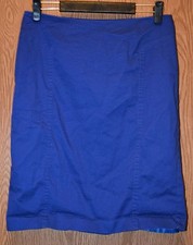 Womens Blue Cato Flat Front Skirt Size 8 excellent outside