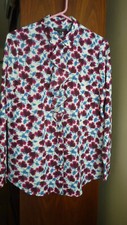 BANANA REPUBLIC FLORAL LONG SLEEVE BLOUSE SIZE M