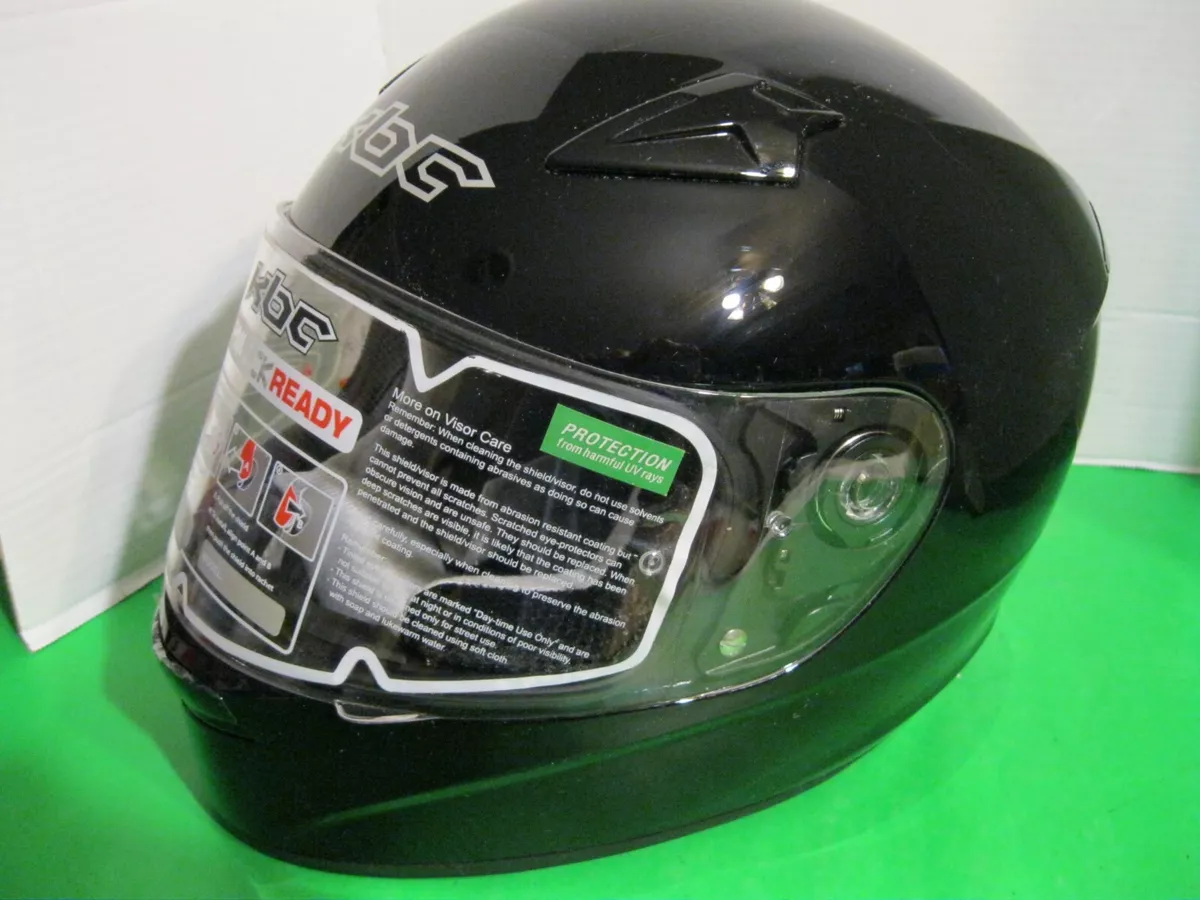 KBC Black Pinlock Ready Full Face Motorcycle Helmet Size Large 59
