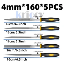 5Pcs Steel File Set Flat Round Triangle Rasp Wood Metal Grinding Hand Tools