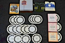 SAWYER'S VIEW-MASTER STEREOSCOPE WITH ORIGINAL BOX AND 19 REELS