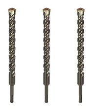 Juego de 3 brocas percuto rotativas SDS-Plus con punta de carburo para hormigón de mampostería
