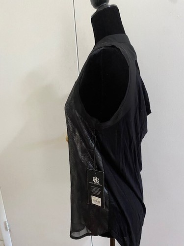 NWT Rock & Republic Black Tie Sleeveless Women's Top, RR414209, size M - Picture 9 of 12