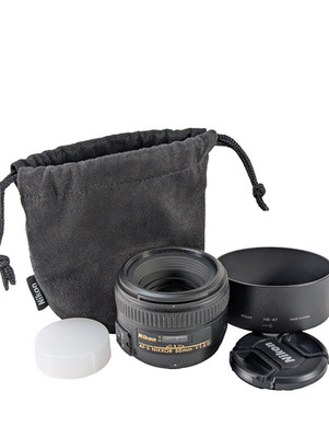 Nikon AF-S Nikkor 50mm 1.4 G Lens w/ Caps, Pouch, NIKON HOOD -  EXCELLENT 