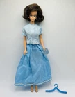 VTG 60’s Barbie MIDNIGHT BLUE #1617 CLONE outfit Top Skirt Silver Purse-NO DOLL