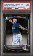 2025 Bowman Chrome Sapphire Edition Devin Fitz-Gerald PSA 9 Auto Black # 6/10 
