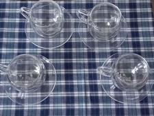 Tealyra double-wall glass tea/coffe cup and saucer set