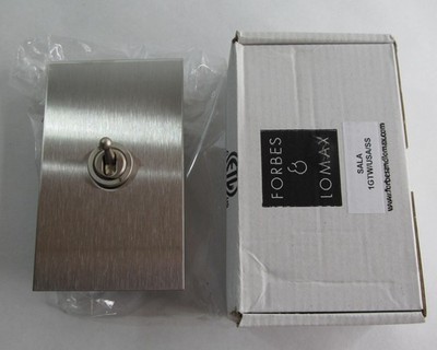 NEW FORBES & LOMAX STAINLESS STEEL 1-GANG SINGLE TOGGLE SWITCH