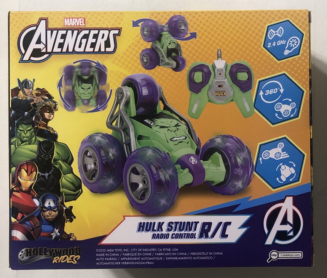 New Jada Hollywood Rides Marvel Avengers Hulk Stunt R/C Radio