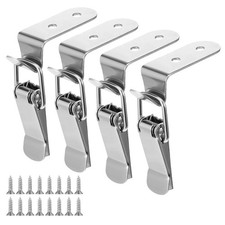 4PCS 90 Degree Tool Box Hood Locks Latches, Stainless Steel Spring Loaded Tog...