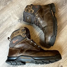 Danner Crafter 6" Waterproof Safety Toe Work Boots Brown Leather Mens 8.5 UK 8