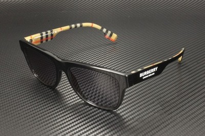 BURBERRY BE4293 377381 Black Grey Polarized Lens Unisex Sunglasses 56mm