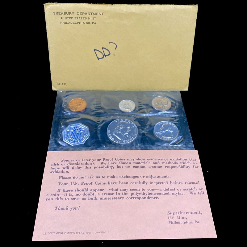 1961 Proof Set US Mint 90% Silver OGP