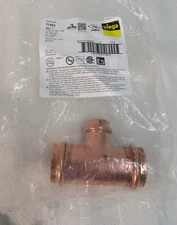 VIEGA PROPRESS ZERO LEAD - 77452 COPPER TEE 1-1/4" x 1-1/4" x3/4" PxPxP