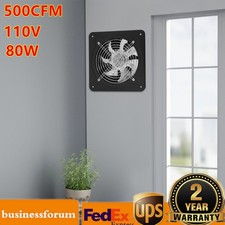 Exhaust Fan 8 Inch Black Indoor Ventilation 500CFM Copper Motor for Kitchen Home