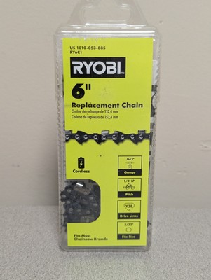 RYOBI 6 in. 0.043-Gauge Replacement Full Compliment Chainsaw Chain