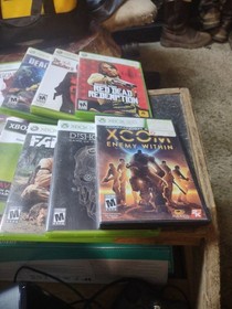 Microsoft Xbox 360 S Console Bundle, With All Plug Ins, And 11 Games