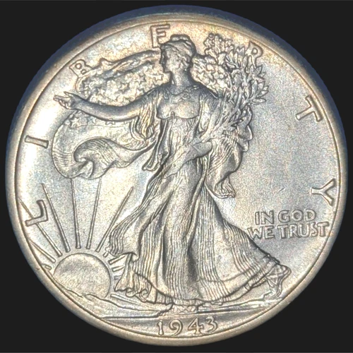 1943-D WALKING LIBERTY SILVER HALF DOLLAR ~ XF+ ~ NICE COIN ~ 90% SILVER