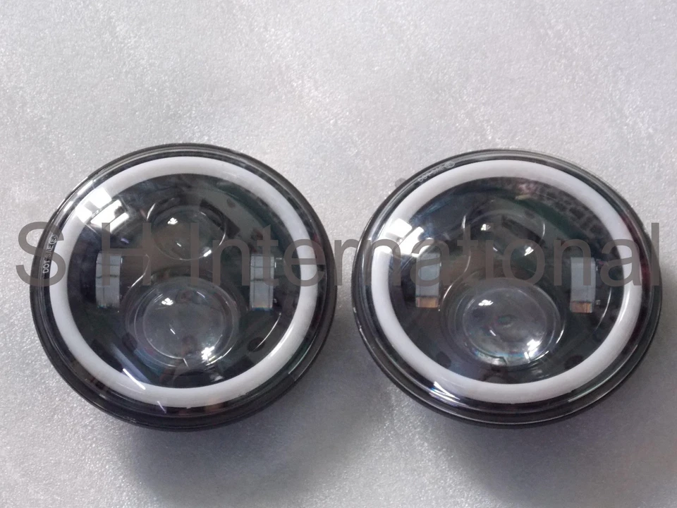 7" LED Headlight DRL Light DOT E4 Pair Fit For Suzuki Samurai SJ410 SJ413 - Image 4 of 4