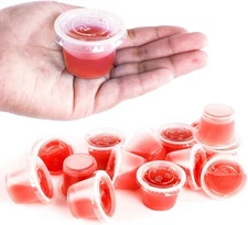 Super Z Outlet Mini Clear Plastic Jello Shot & Condiment Sauce 1 ounce, 