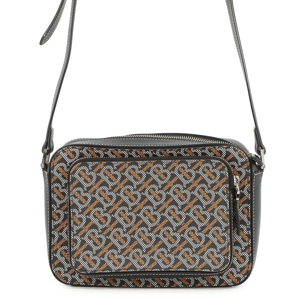 Burberry — BURBERRY TBMonogram  Shoulder Bag PVC/Leather Black/Orange/White