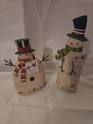 Melrose International Resin Snowmen Set of 2