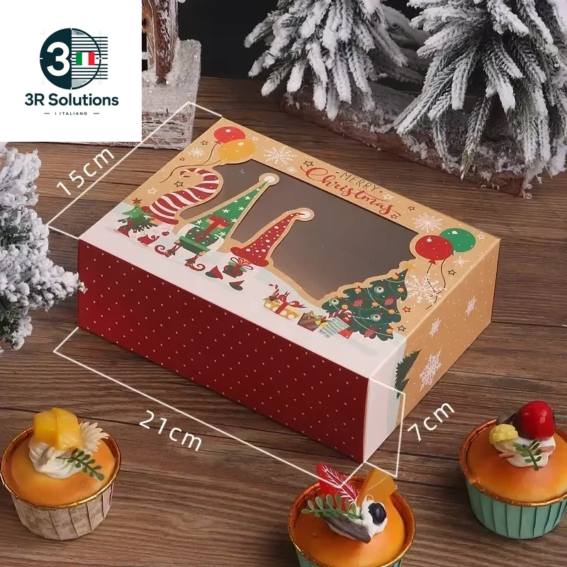 14 Sacchetti Regalo Di Natale In Finto Lino Con 2 Adesivi – Confezione Regalo Con Coulisse – Tema Albero, Pupazzo Di Neve, Babbo Natale - 5