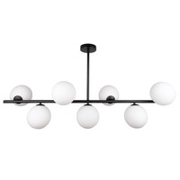 HäNgeleuchte Schwarz Weiß B: 110 Cm Lang H: Max. 91 Cm G9 Kugelschirm HäNgelampe