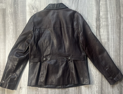 Eddie Bauer Womens Size Large Genuine Lamb Leather Brown Jacket