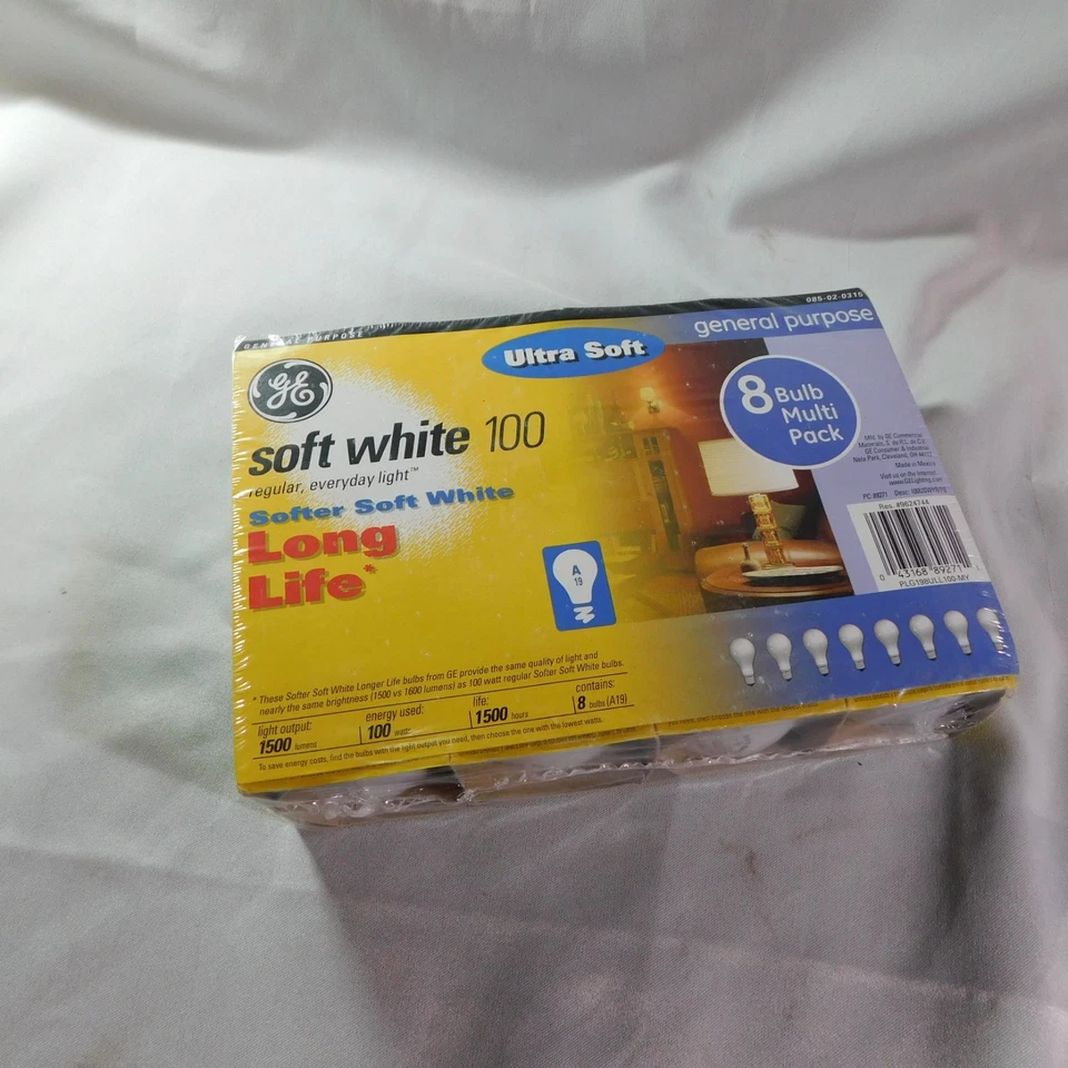 8 GE Light Bulbs, 100 Watt, Soft White, A19 Bulbs  2x 4 Pack - Image 4 of 4