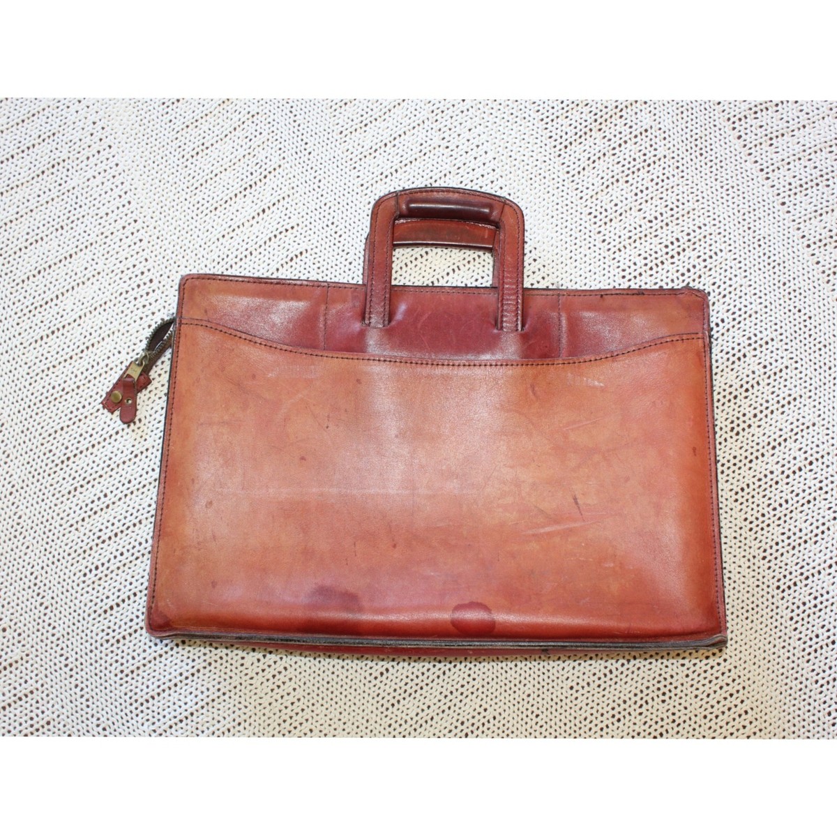 Vintage 60's Schlesinger Brothers Saddle leather bag Brown