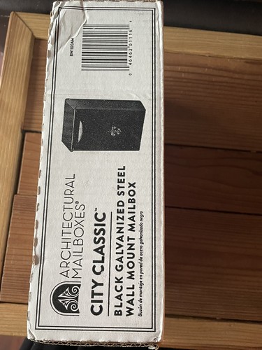 City Classic Black, Small, Steel, Vertical, Wall Mount Mailbox, New In Box - Picture 2 of 9