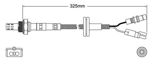 O2 sensor for Mercedes Benz W201 190E 2.6L 87-91 M103.942 PreCAT Oxygen EGO - Picture 4 of 6