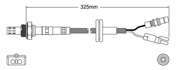 O2 sensor for Mercedes Benz W201 190E 2.6L 87-91 M103.942 PreCAT Oxygen EGO - Image 4 of 4