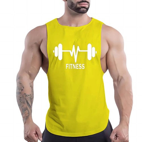 Camiseta Sin Mangas De Gimnasio Para Hombre Moda Deportiva De Malla Transpirable - Picture 32 of 34
