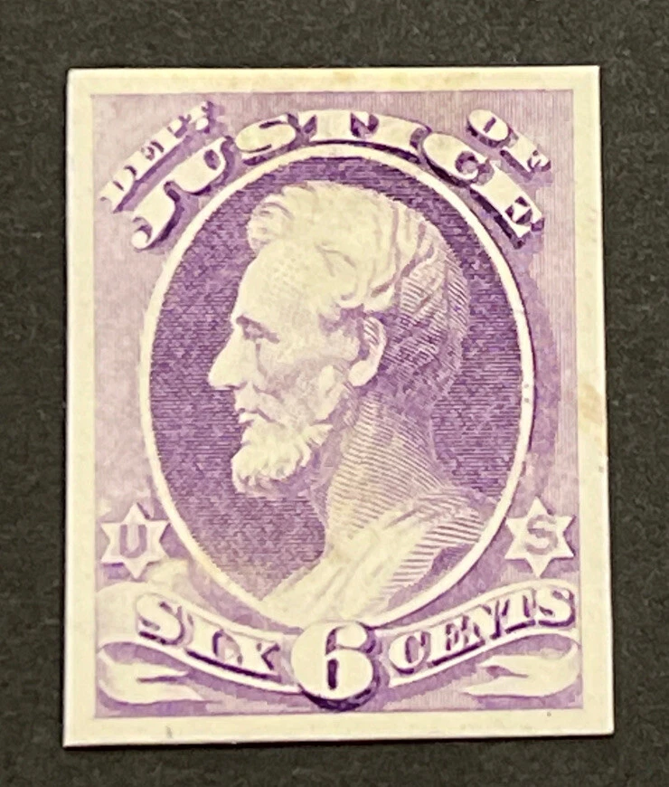 Travelstamps: US Stamps Scott #O28p4, 6 Cent Proof on Card NGAI NH - Image 2 of 4