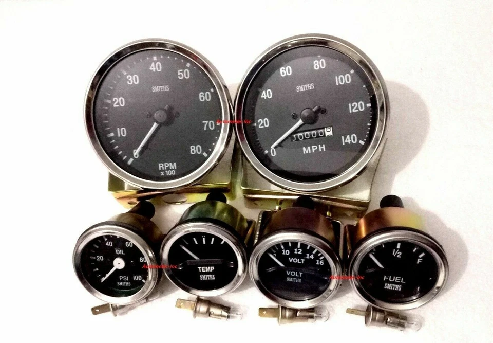 Smiths Kit- Elec Temp + Oil + Fuel +Volt Gauge+Speedometer +Tacho 100 mm - Image 3 of 3
