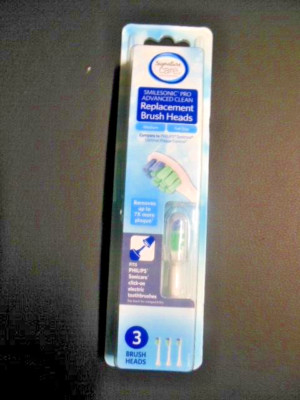Signature Care brand Replacement Brush Heads-Philips Sonicare-3 pack-NEW