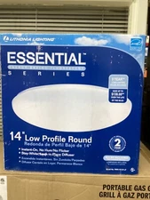 Lithonia Lighting 14” Round Low-Profile White Integrated LED Fixture