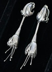 Antonio Pineda Taxco Mexico 970 Silberblume Blumen-Ohrringe mit Drop-Clip Ohrringe