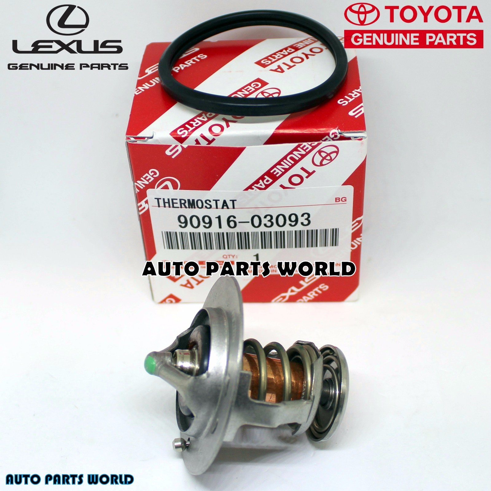 GENUINE TOYOTA YARIS ECHO IS300 COOLANT THERMOSTAT & GASKET