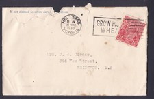 1930 KING GEORGE V PRE-DECIMAL STAMP BEAUCHAMP BROTHERS COMMERCIAL COVER #B189