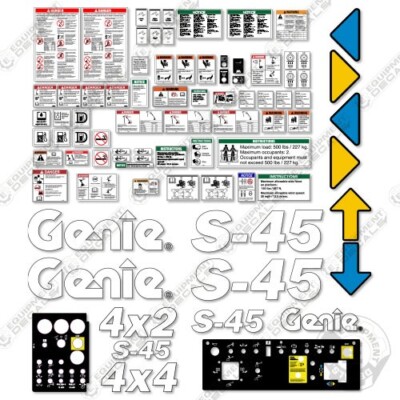 Fits Genie S45 Decal Kit Stick Boom - 1781-4507 - 7 YEAR OUTDOOR 3M VINYL!